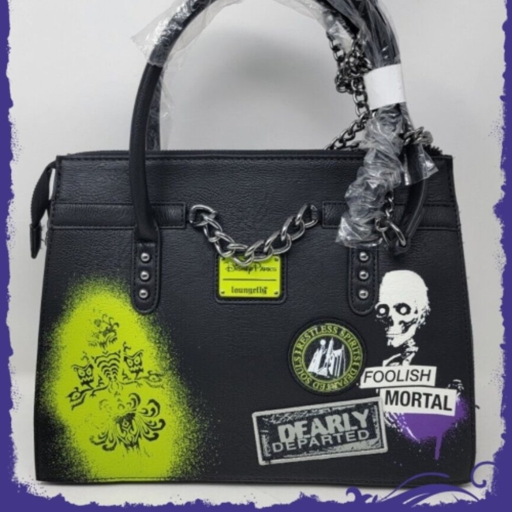 NWT's Loungefly x Disney Wickedly Haunted Mansion Crossbody Bag - Picture 8 of 16